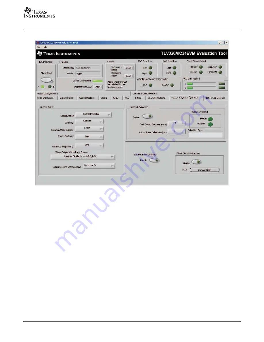 Texas Instruments TLV320AIC34EVM-K User Manual Download Page 29