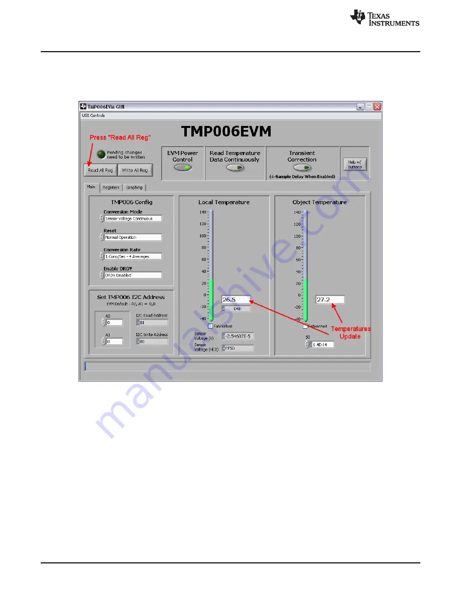 Texas Instruments TMP006EVM Скачать руководство пользователя страница 12