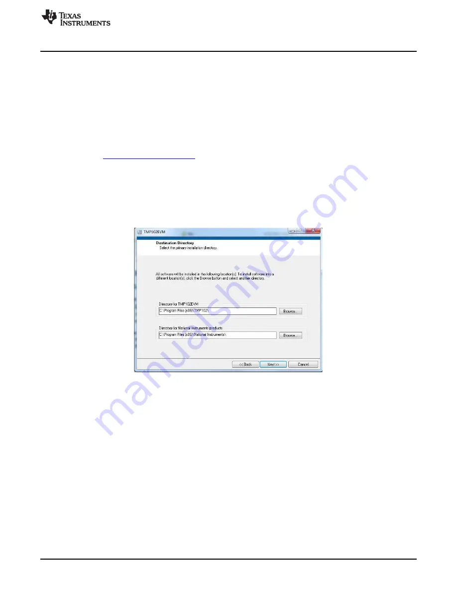 Texas Instruments TMP102EVM User Manual Download Page 9