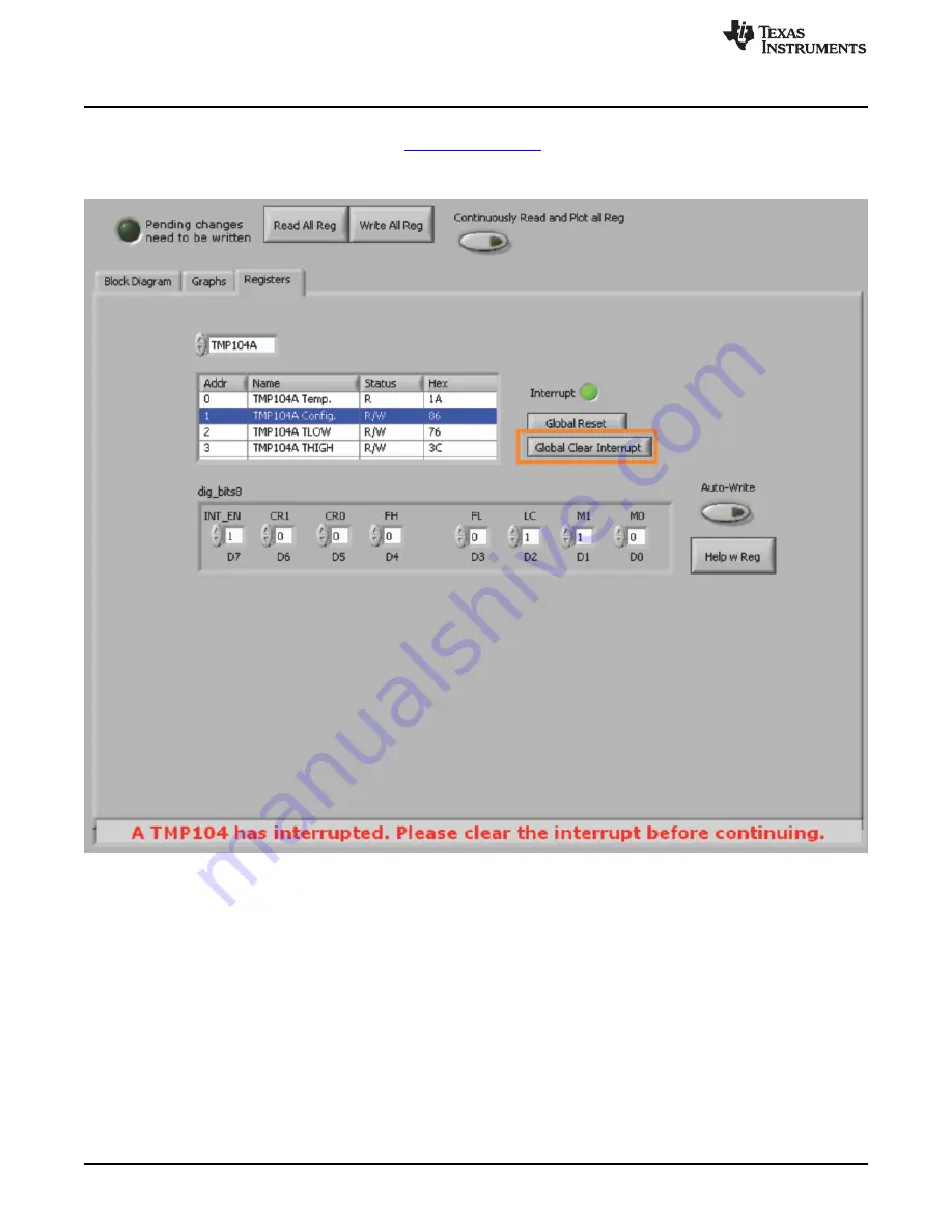 Texas Instruments TMP104EVM User Manual Download Page 14