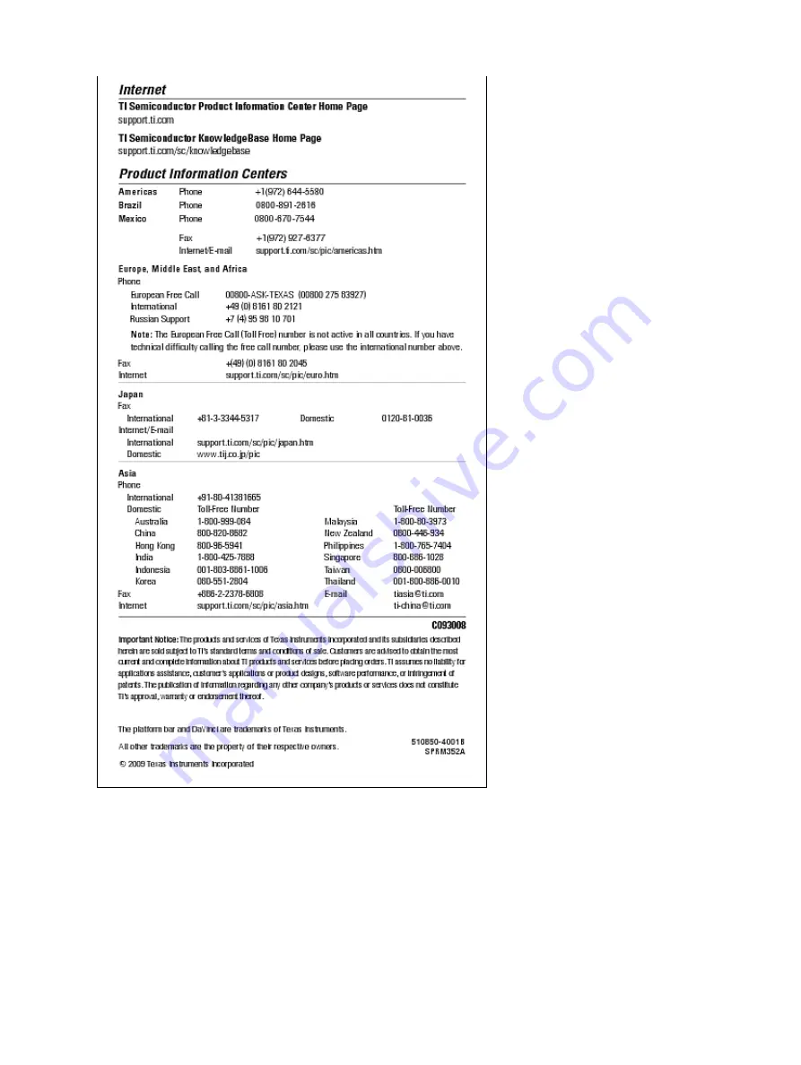 Texas Instruments TMS320DM365 EVM Скачать руководство пользователя страница 8