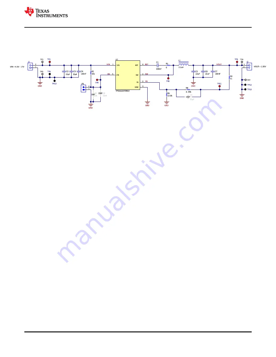 Texas Instruments TPS562207EVM 2-A User Manual Download Page 13