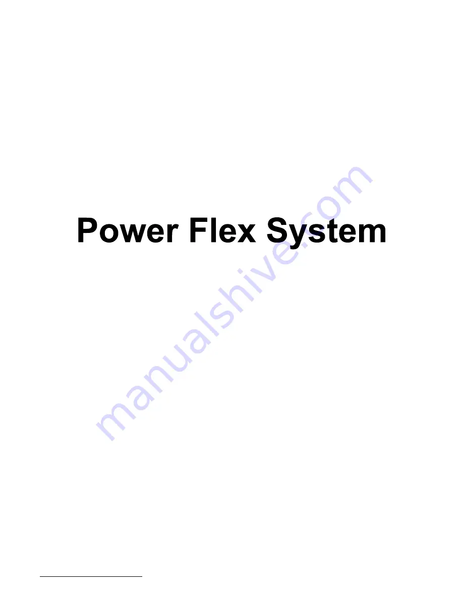 Texas Power Flex System Operator'S Manual Download Page 1