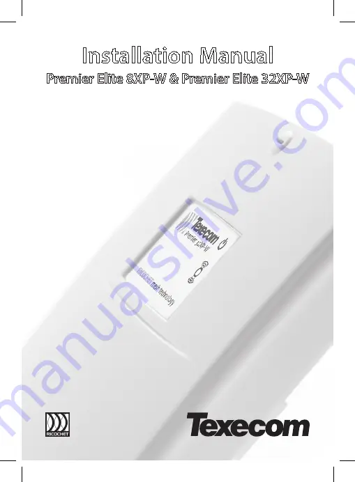 Texecom Premier Elite 32XP-W Скачать руководство пользователя страница 1