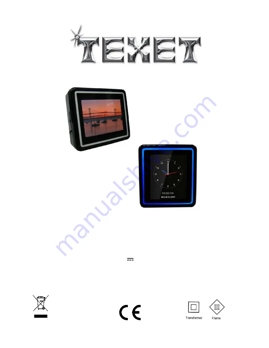 texet DPF-363 Скачать руководство пользователя страница 1