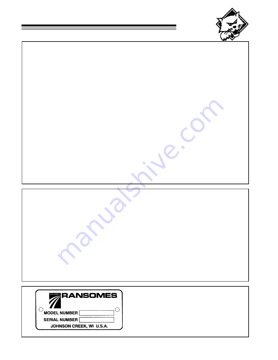 Textron Bob-Cat Operator'S Manual Download Page 4