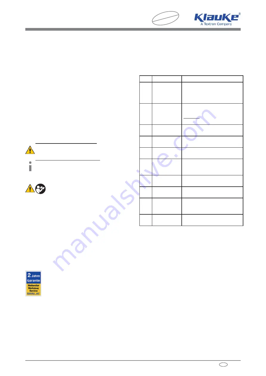 Textron ESG50L Instruction Manual Download Page 6