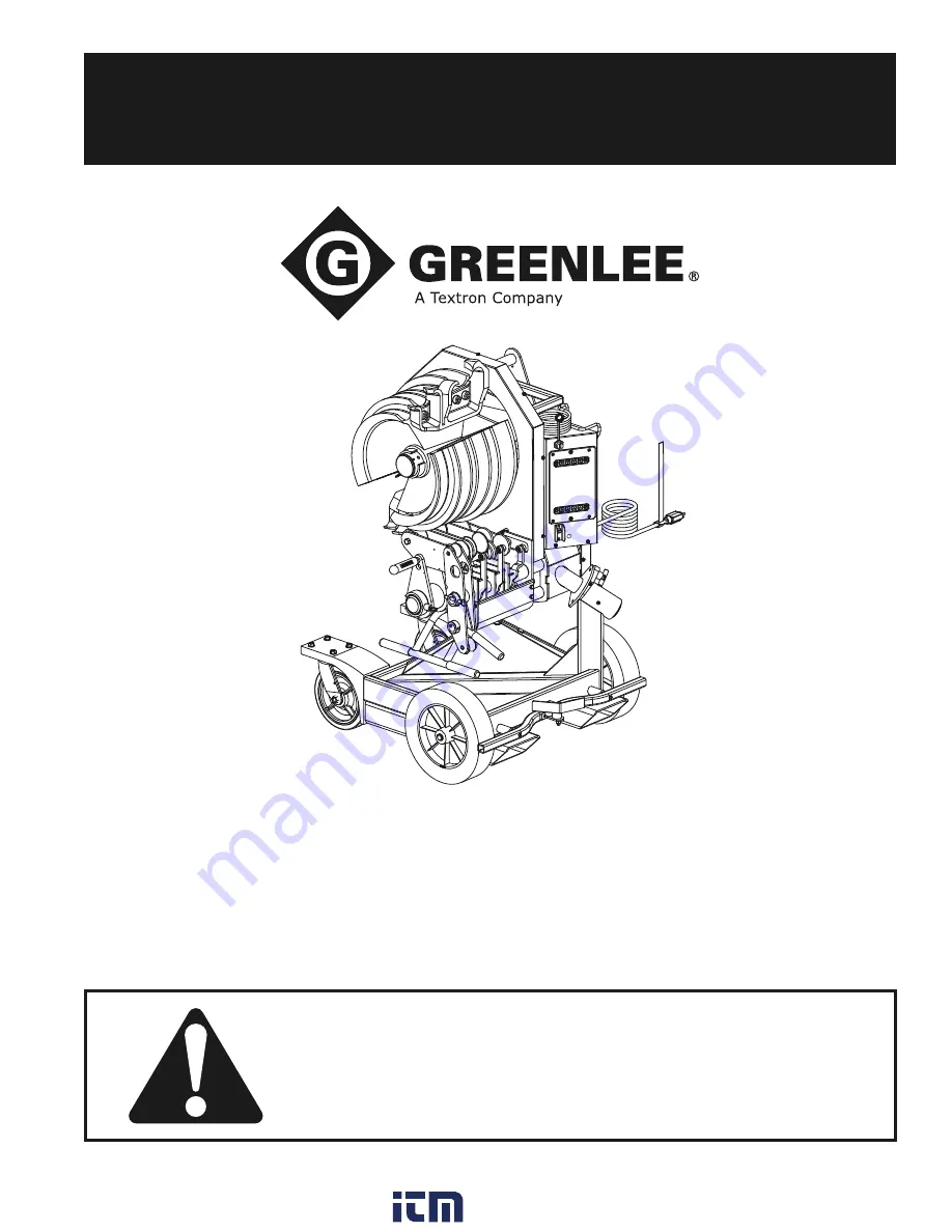 Textron GREENLEE IntelliBENDER 855GX Скачать руководство пользователя страница 31