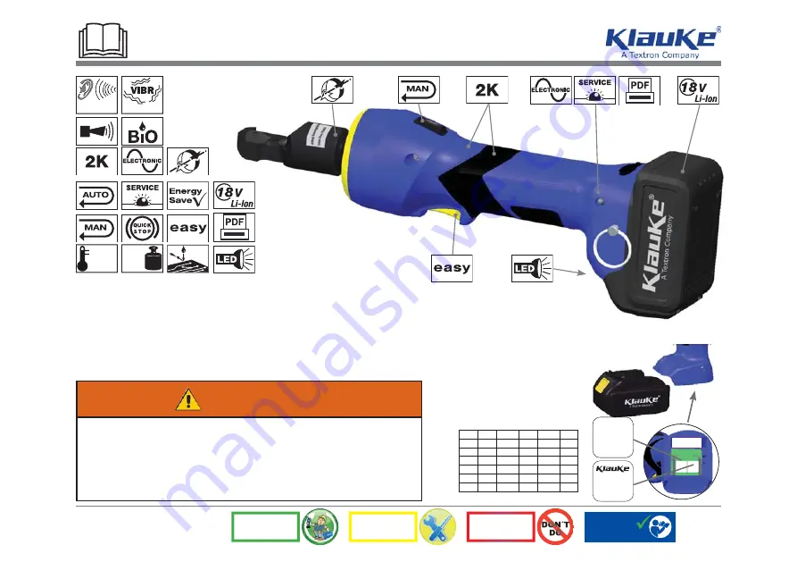 Textron Klauke EBS8CL Скачать руководство пользователя страница 2