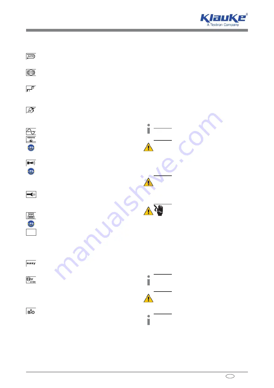 Textron Klauke EK 60/22-L Скачать руководство пользователя страница 14