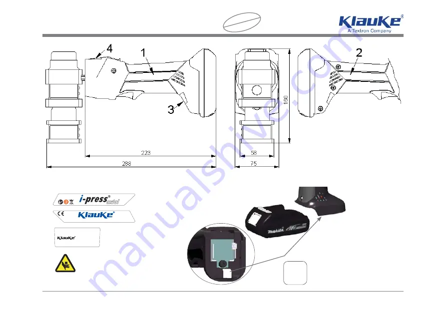 Textron Klauke i-press axial MAPAX4L Instruction Manual Download Page 3