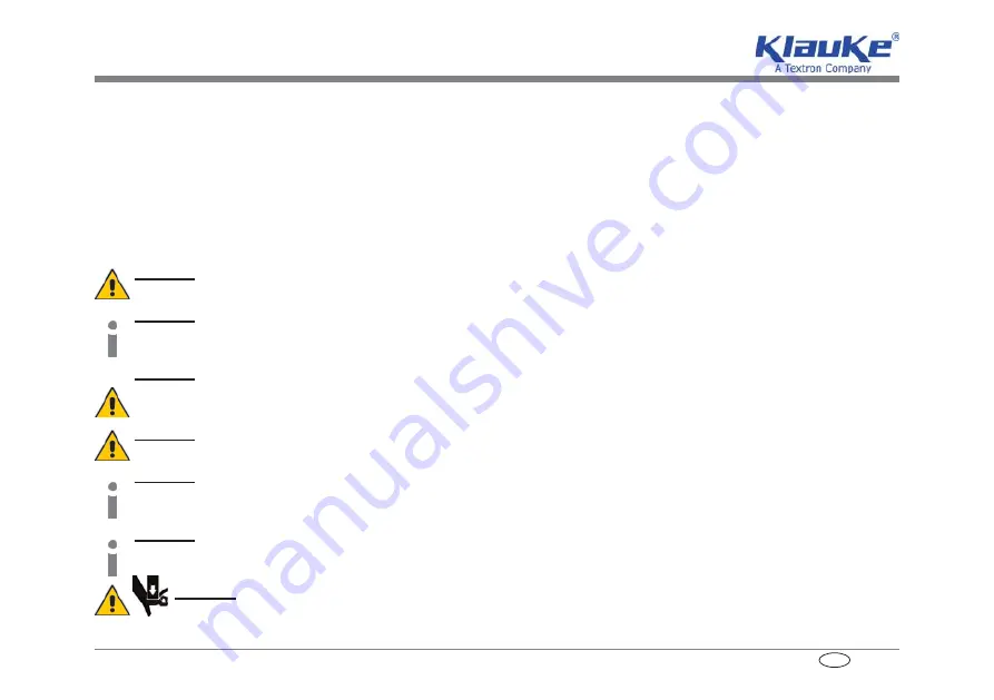 Textron Klauke Mini MAP 1 Instruction Manual Download Page 15