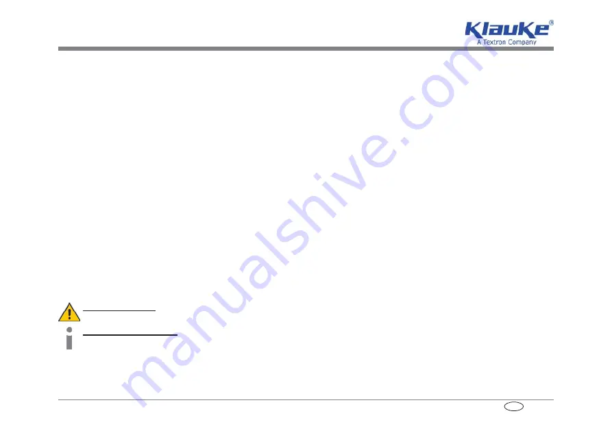 Textron Klauke Mini MAP 1 Instruction Manual Download Page 22