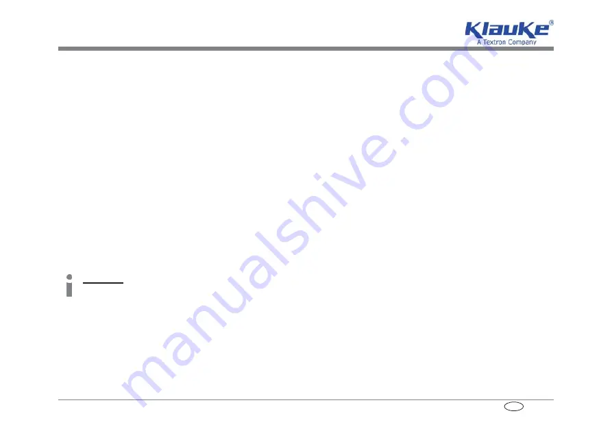 Textron Klauke Mini MAP 1 Instruction Manual Download Page 28