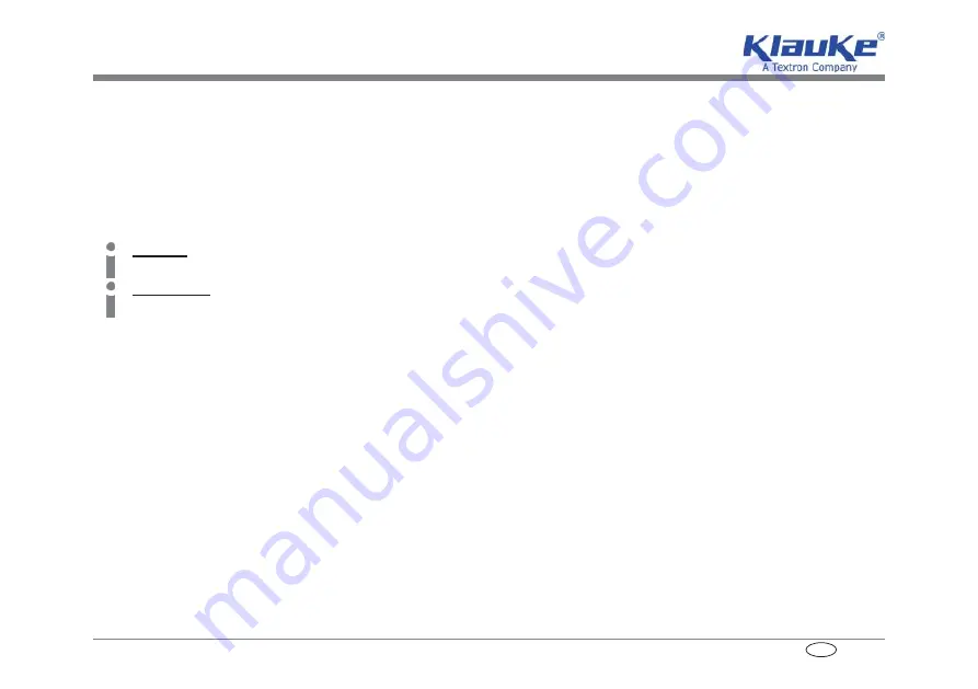 Textron Klauke Mini MAP 1 Instruction Manual Download Page 50