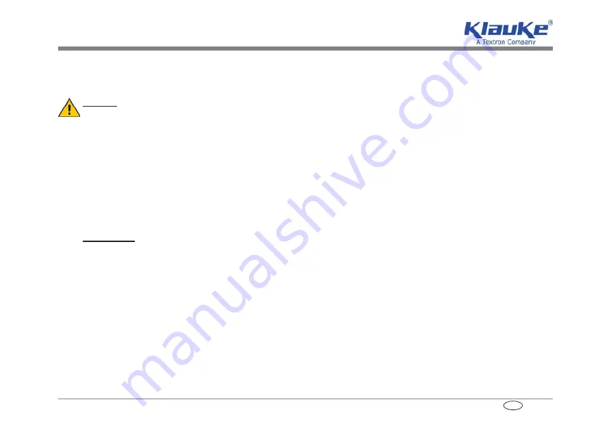 Textron Klauke Mini MAP 1 Instruction Manual Download Page 54