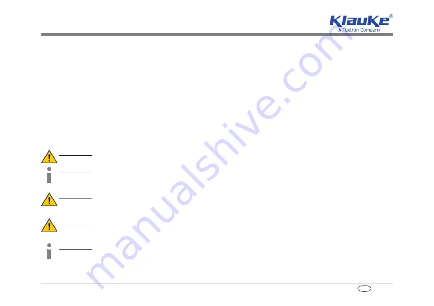 Textron Klauke Mini MAP 1 Instruction Manual Download Page 70