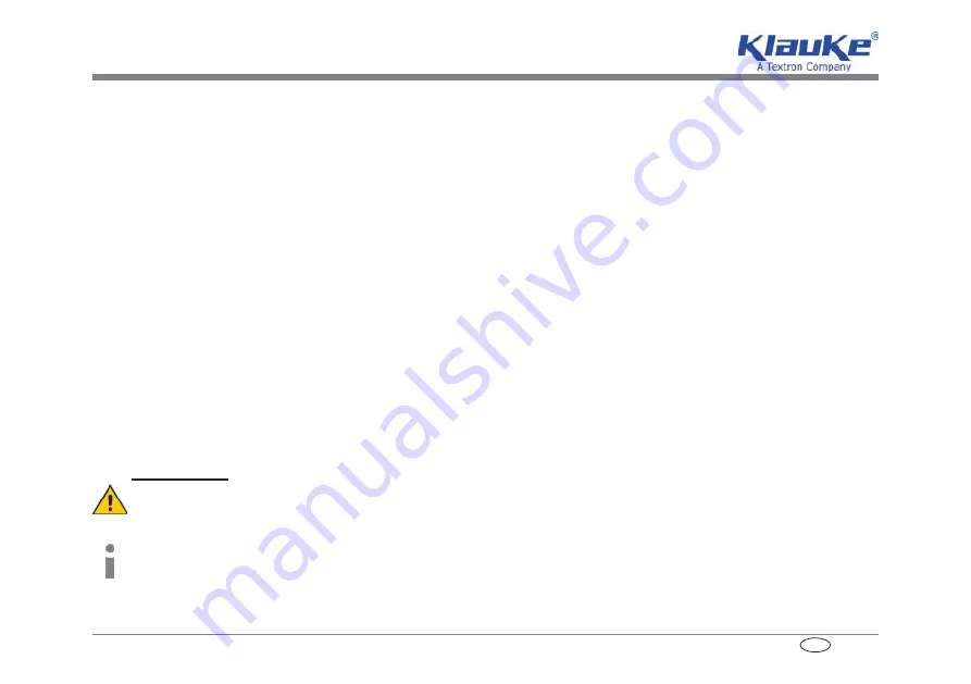 Textron Klauke Mini MAP 1 Instruction Manual Download Page 99