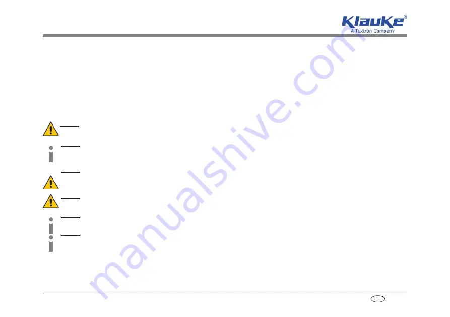 Textron Klauke Mini MAP 1 Instruction Manual Download Page 125