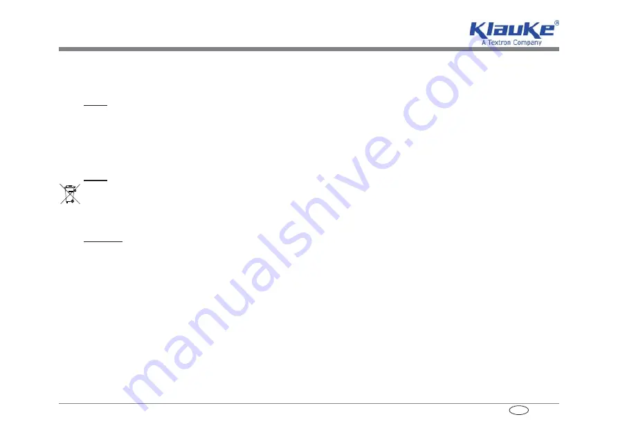 Textron Klauke Mini MAP 1 Instruction Manual Download Page 142