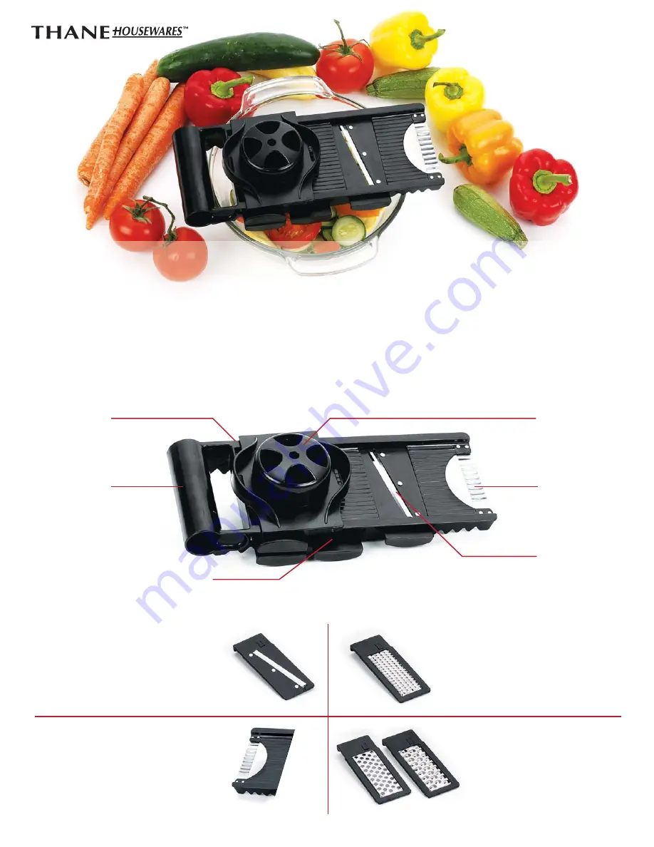 Thane Fitness 5 in 1 Kitchen Grater Instructions For Use Download Page 1