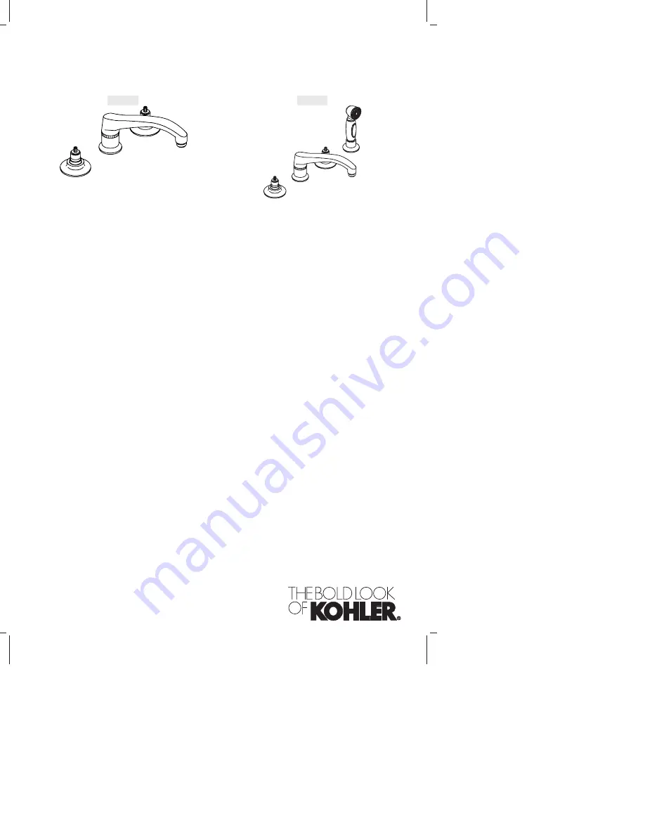 THE BOLD LOOK OF KOHLER K-7761 Installation Manual Download Page 1