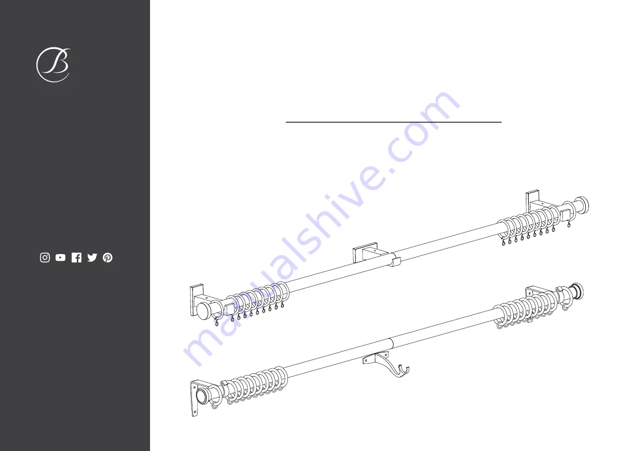 The Bradley Collection Express Curtain Pole Installation Instructions Download Page 1