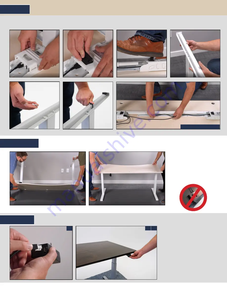 The Ensign's BALTIC Adjustable Height Standing Desk Installation Manual Download Page 6