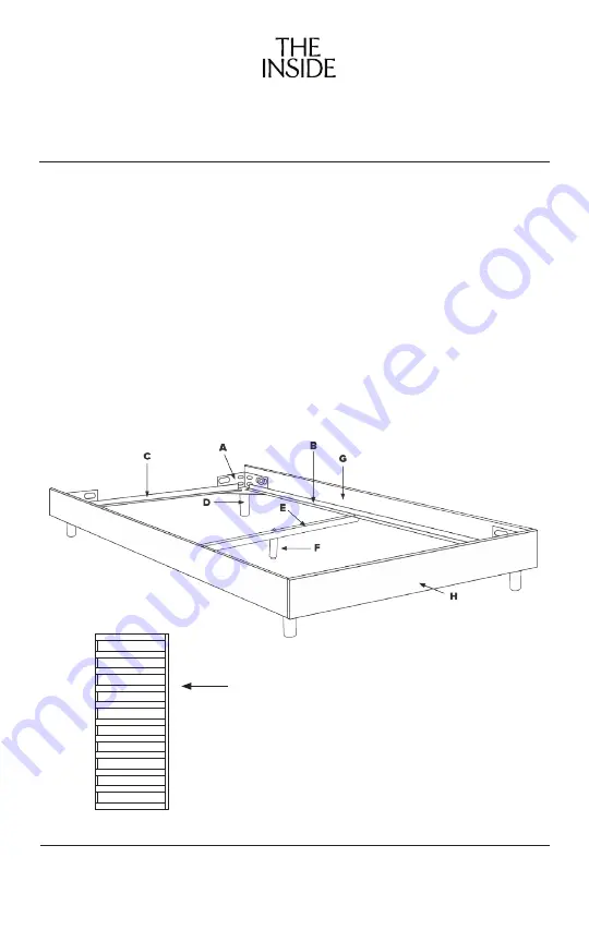 THE INSIDE Tailored Platform Bed Assembly Instructions Manual Download Page 1