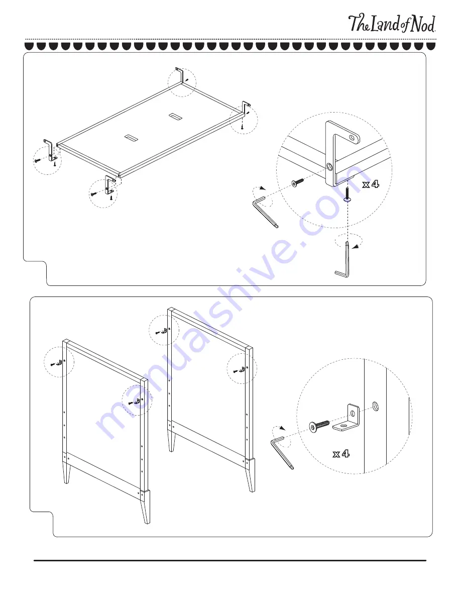 The Land of Nod Bowery Crib Assembly Instructions Manual Download Page 4