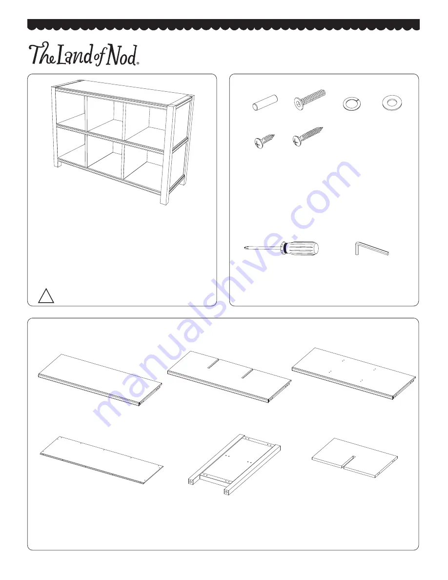 The Land of Nod Cube 6-cube Bookcase Assembly Instructions Download Page 1