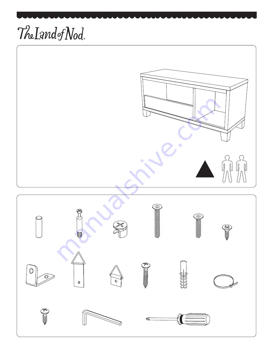 The Land of Nod District Bin Bookcase/Bench Скачать руководство пользователя страница 1