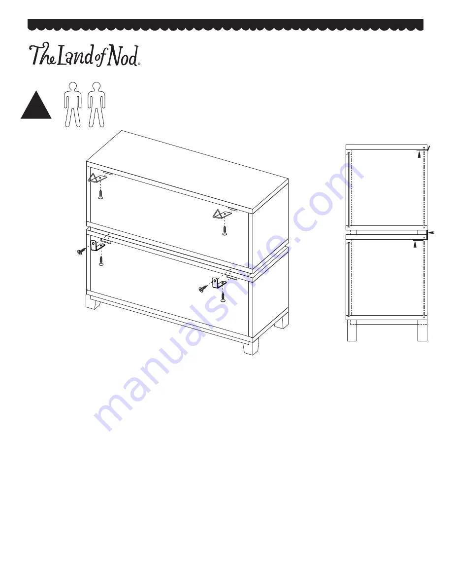 The Land of Nod District Bin Bookcase/Bench Assembly Instructions Manual Download Page 7