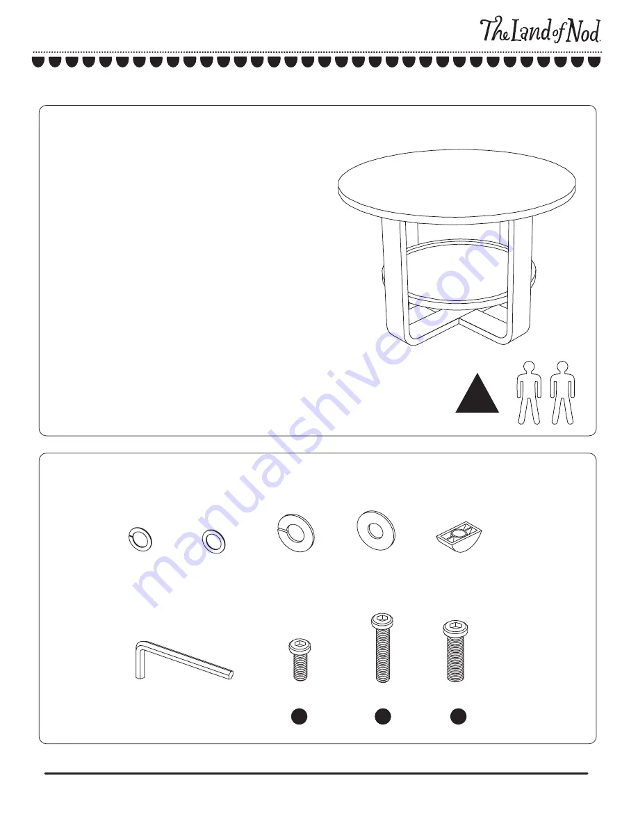 The Land of Nod Elwood Table Assembly Instructions Download Page 1