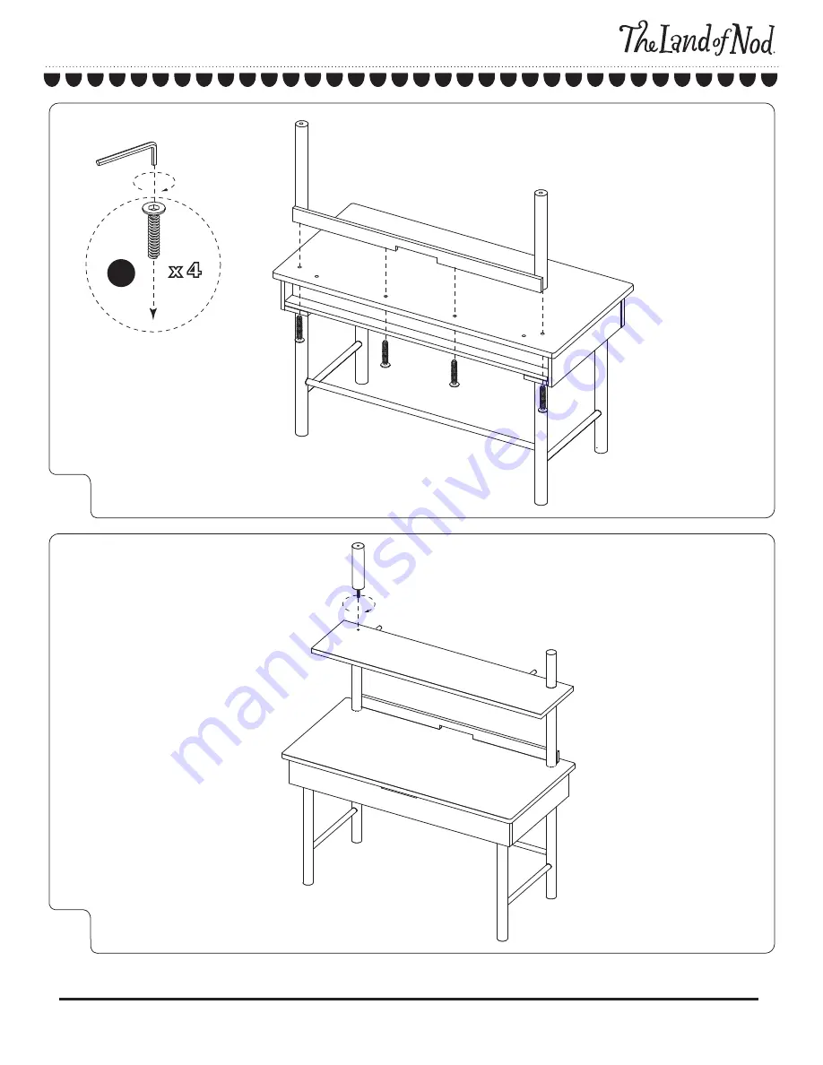 The Land of Nod Foundation Desk and Hutch Скачать руководство пользователя страница 4