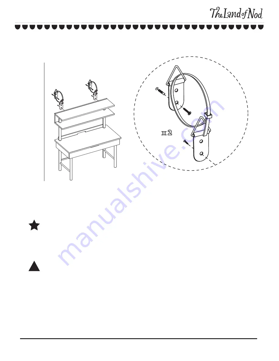 The Land of Nod Foundation Desk and Hutch Assembly Instructions Manual Download Page 6