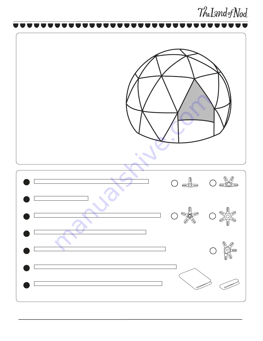 The Land of Nod Geodome Playhouse Assembly Instructions Manual Download Page 1