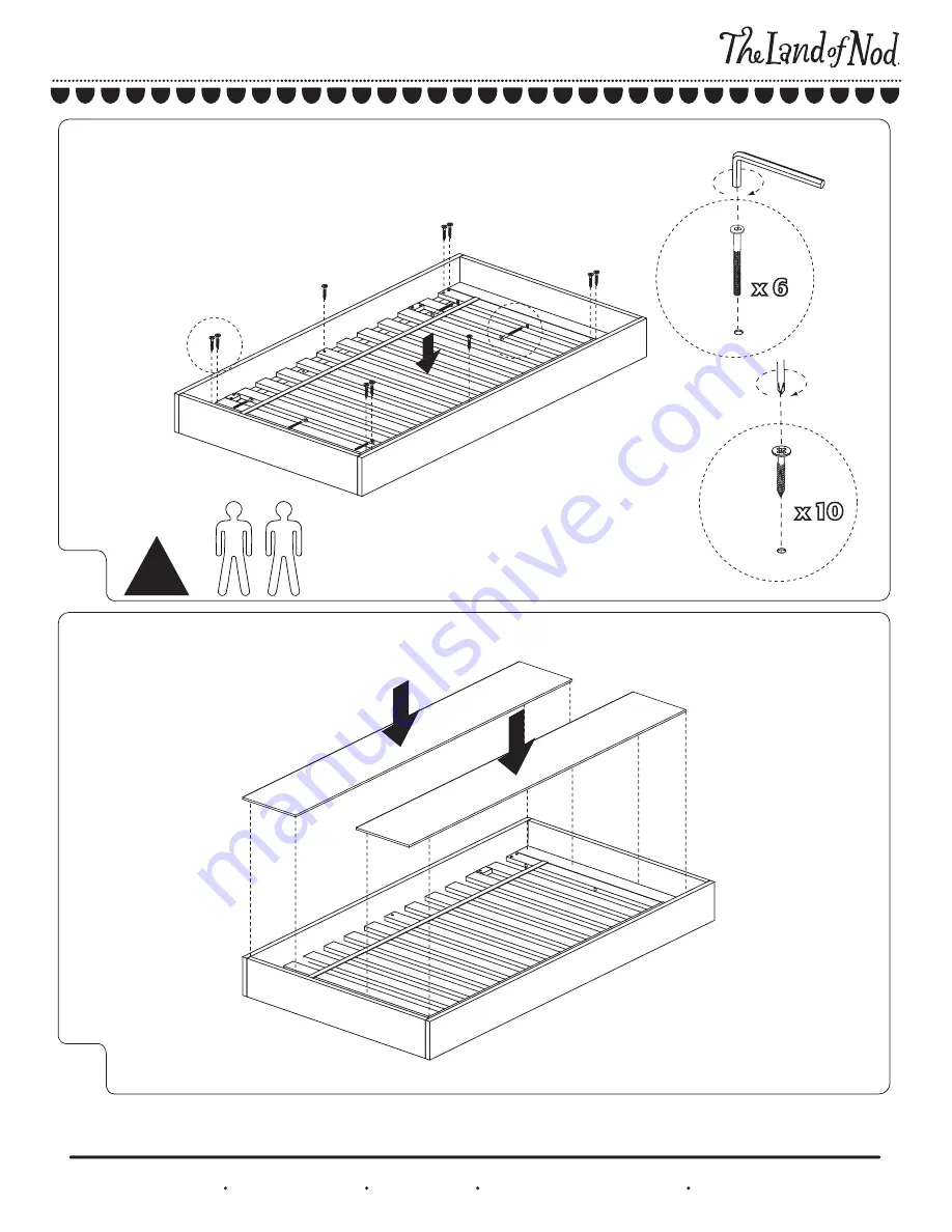 The Land of Nod Hampshire Trundle Bed Assembly Instructions Download Page 4