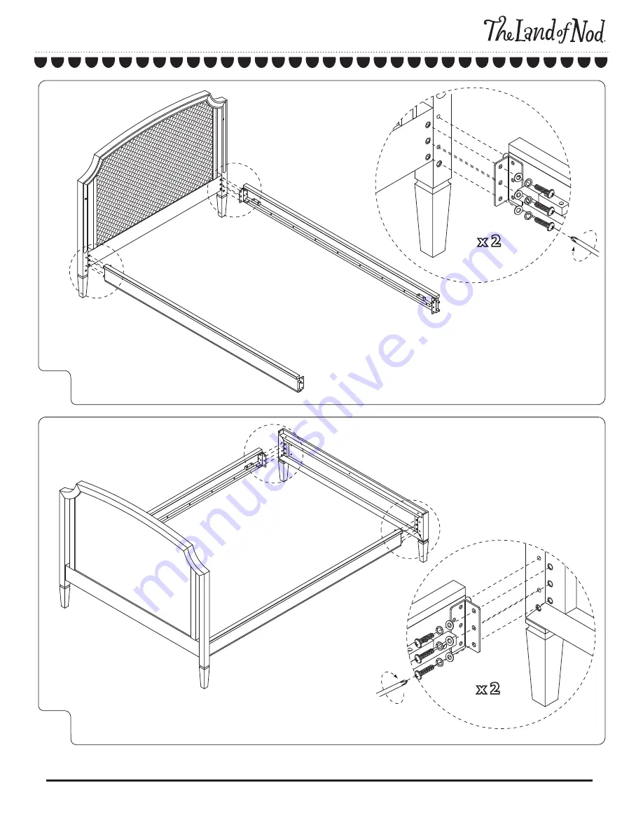 The Land of Nod Harmony Full Bed Conversion Kit Скачать руководство пользователя страница 4