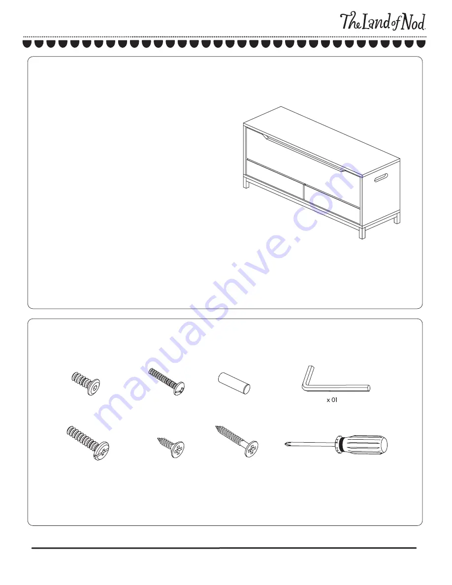 The Land of Nod hi fi toy box Assembly Instructions Manual Download Page 2