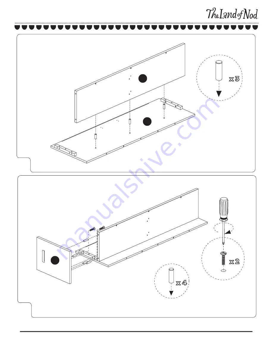 The Land of Nod hi fi toy box Assembly Instructions Manual Download Page 4