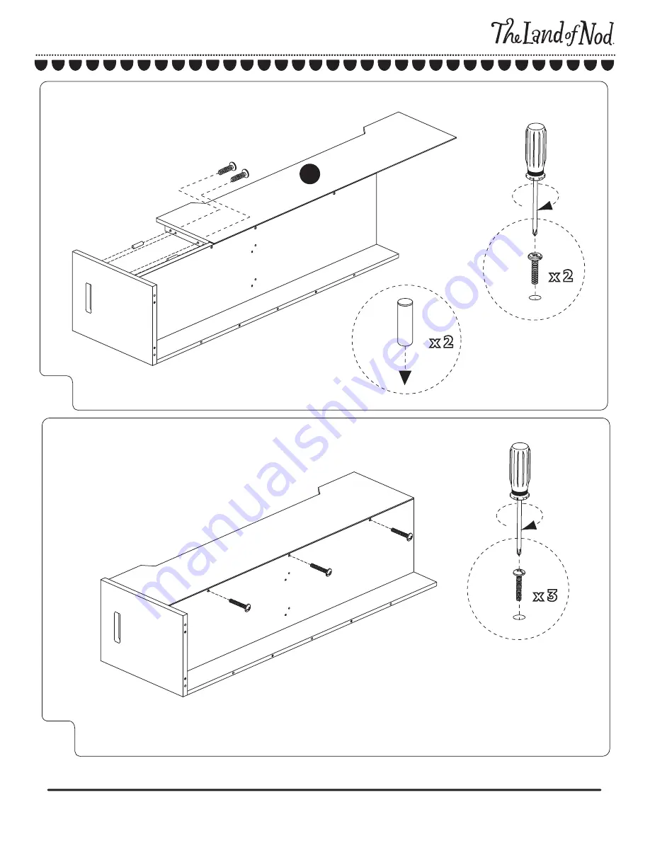 The Land of Nod hi fi toy box Assembly Instructions Manual Download Page 5