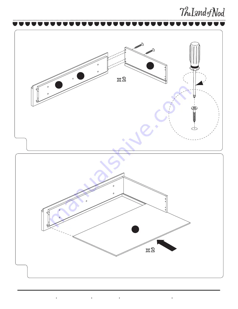 The Land of Nod hi fi toy box Assembly Instructions Manual Download Page 8