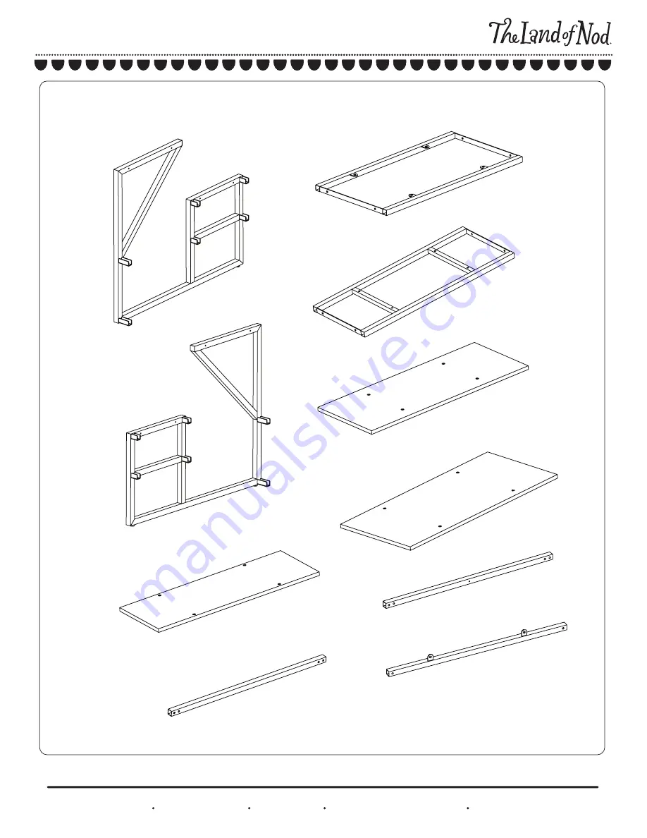 The Land of Nod New School Desk and Bench Assembly Instructions Download Page 2