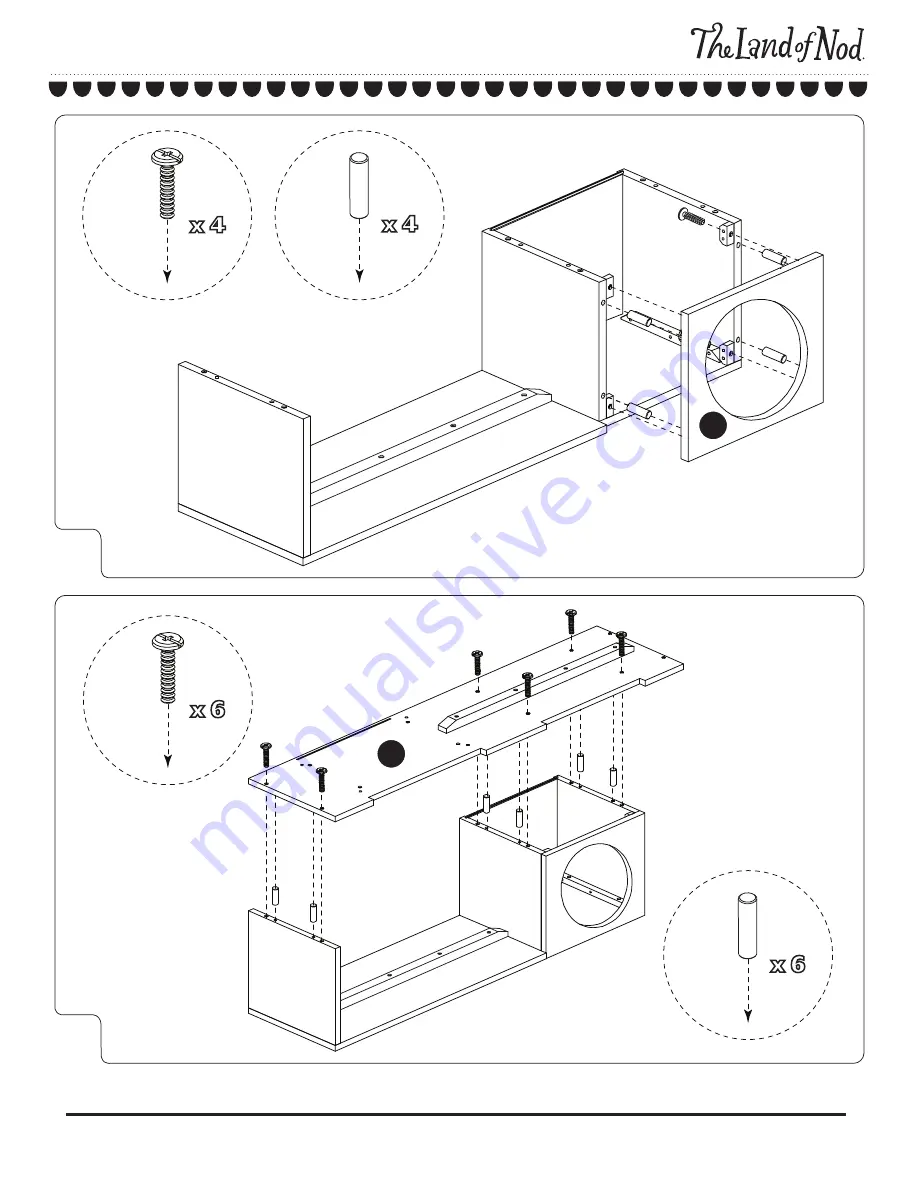 The Land of Nod Polygon Bookcase Assembly Instructions Manual Download Page 4