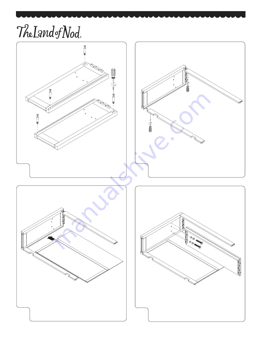 The Land of Nod Simple Desk Hutch Assembly Instructions Download Page 2