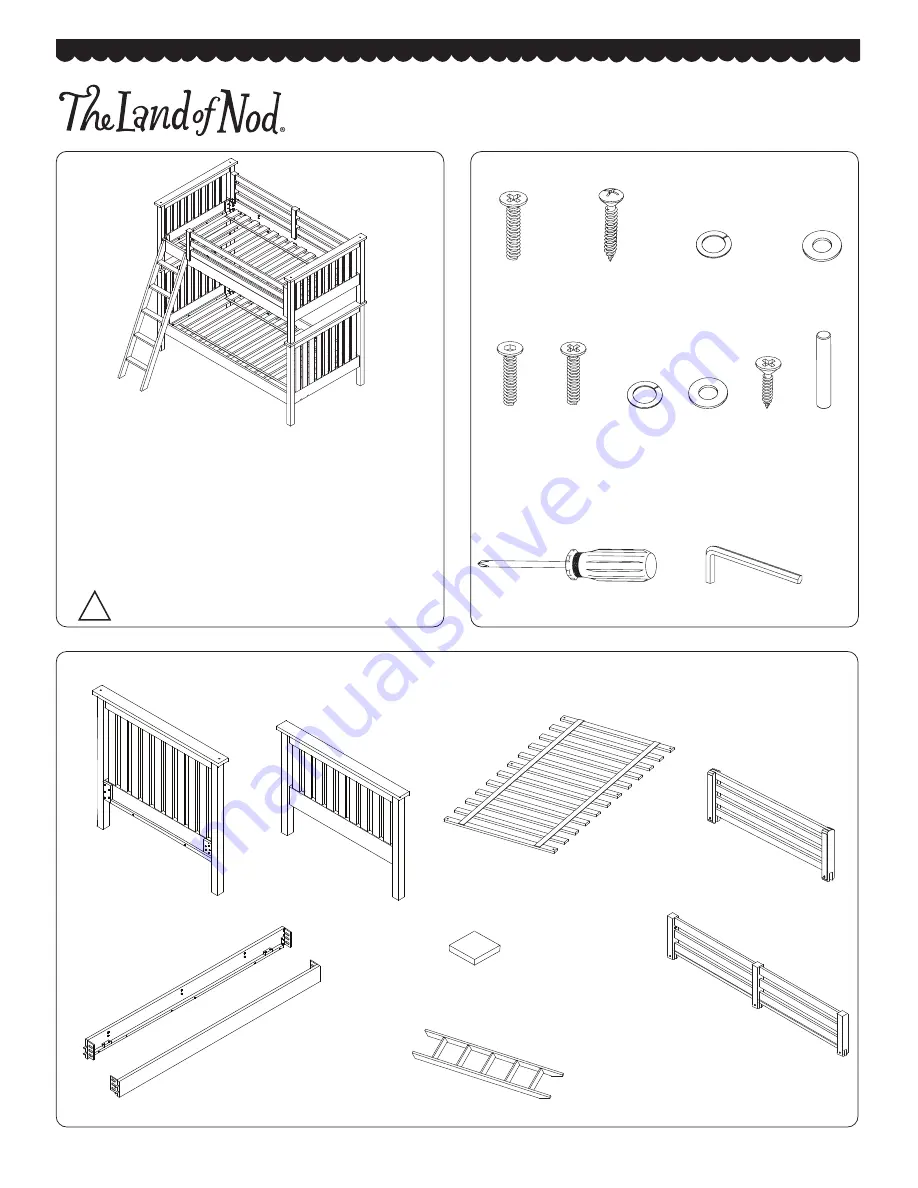 The Land of Nod SIMPLE Twin-over-twin Bunk Bed Скачать руководство пользователя страница 2