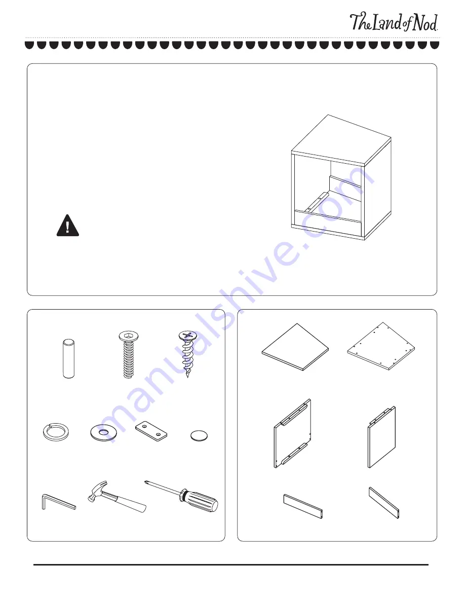 The Land of Nod Storage Cube Bench Скачать руководство пользователя страница 1