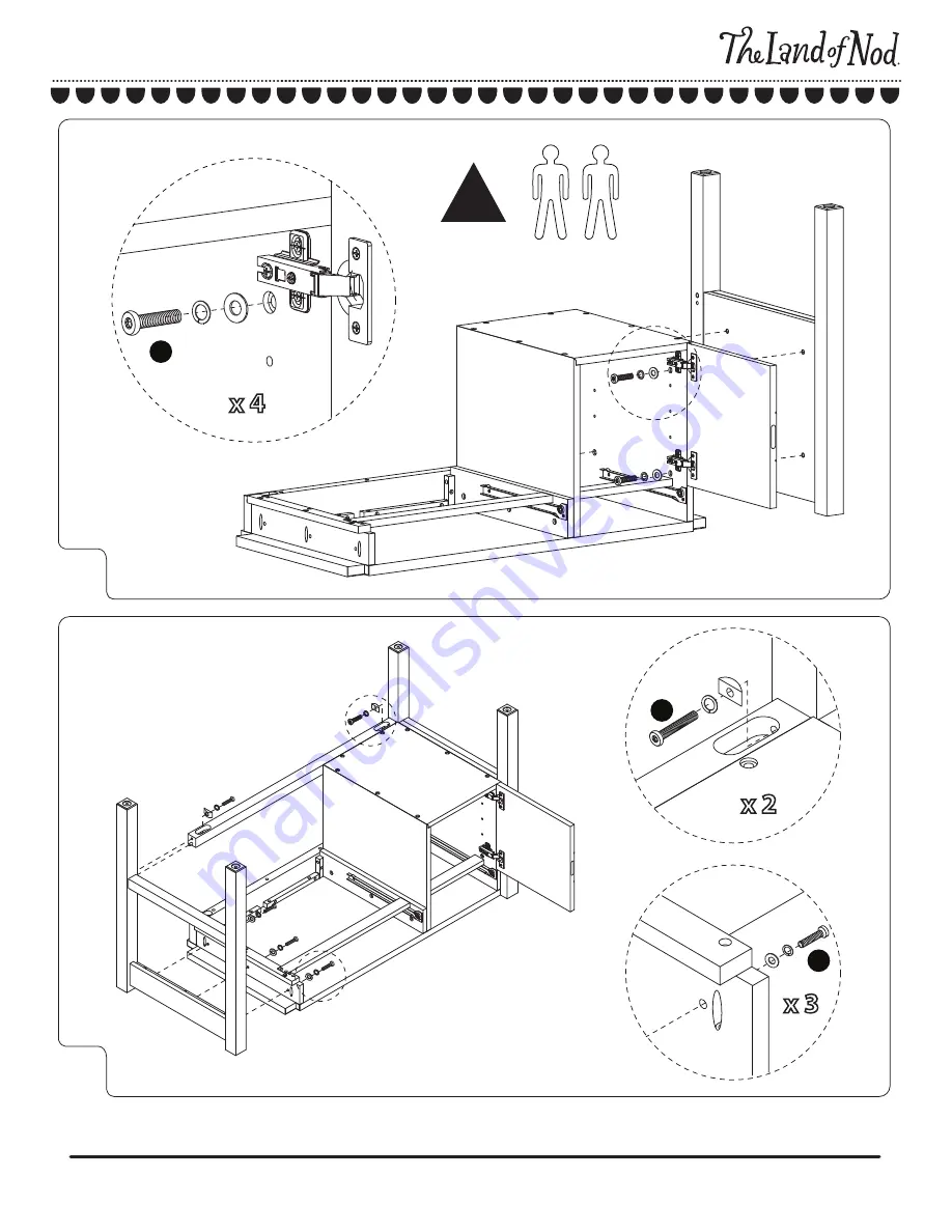 The Land of Nod Uptown Desk Assembly Instructions Manual Download Page 4