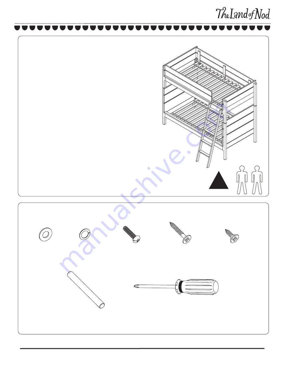 The Land of Nod Wrightwood Bunk Bed Assembly Instructions Manual Download Page 2